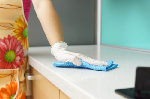Professional end of tenancy cleaning in a bright living room