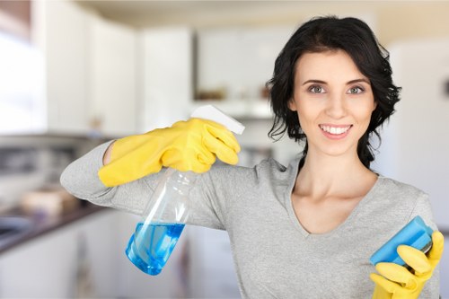 Professional house cleaning in a tidy living space
