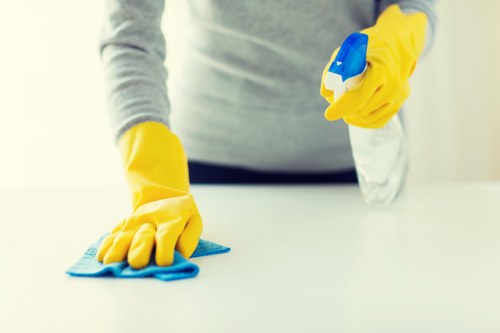 Cleaning a bow grip and surface with a soft cloth