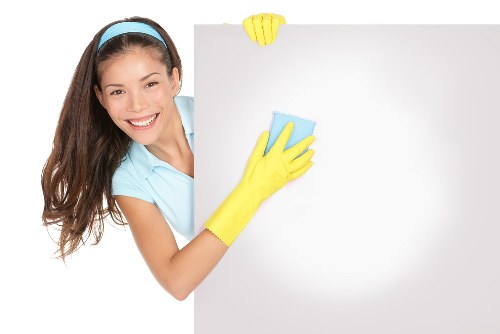 Regular window cleaning helping maintain clear glass